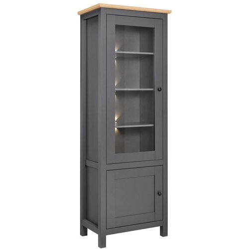 Bessagi Home Vitrina Claudio, Temno Siva, Barva Hrasta, Led Cene