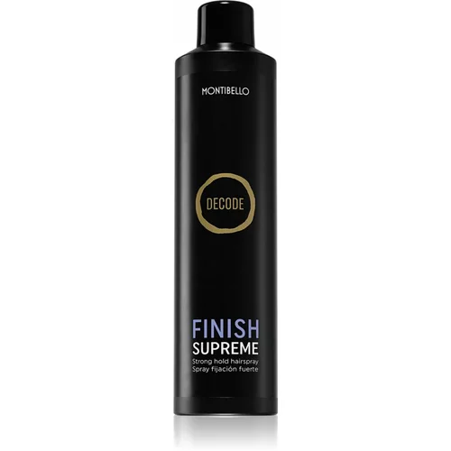 Montibello Decode Finish Supreme Spray lak za lase z ekstra močnim utrjevanjem odporen proti zračni vlagi 400 ml
