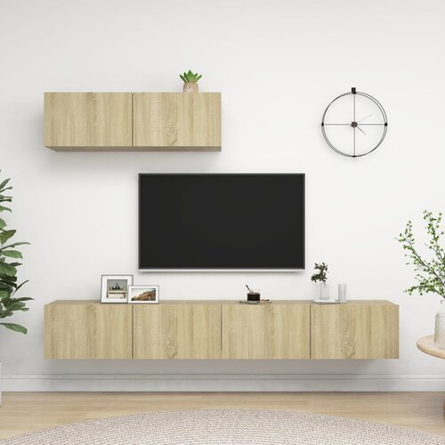 TV ormarići 3 kom boja hrasta sonome od konstruiranog drva Cijene