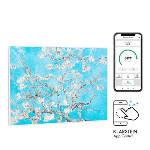 Klarstein Wonderwall Air Art Smart, infrardeči grelnik, 80 x 60 cm, 500 W, aplikacija, rože Cene