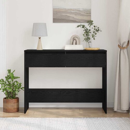  Konzolna stolica s ladicama Crni hrast 100 x 35 x 76,5 cm Cene