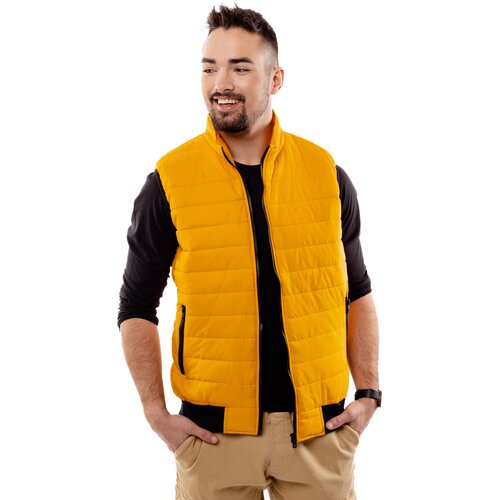 Glano Men's quilted vest - yellow Slike
