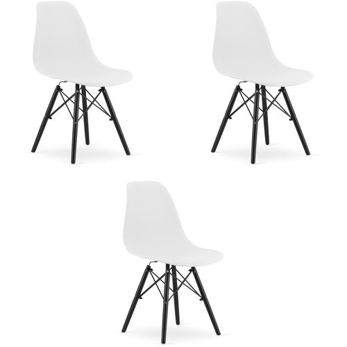 Brandless Stol OSAKA bel / noge črne x 3, (22030868) Cene
