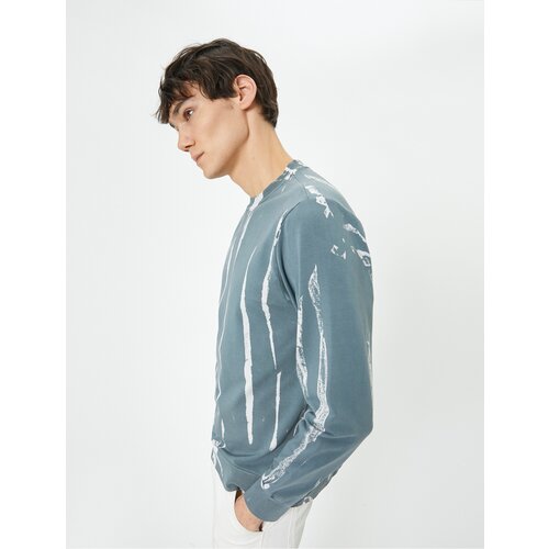 Koton Abstract Printed Sweatshirt Crew Neck Long Sleeve Cene