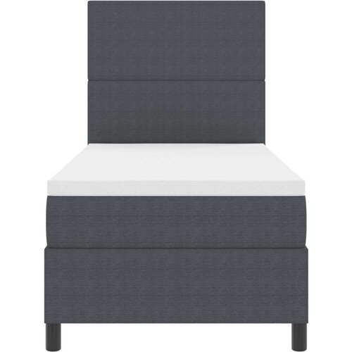 Box Spring Krevet s Madracem i LED Tamnosivi 90x200 cm Kordura Tkanina Slike