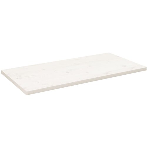 VidaXL Ploča za stol bijela 110x60x2,5 cm masivna borovina pravokutna Slike