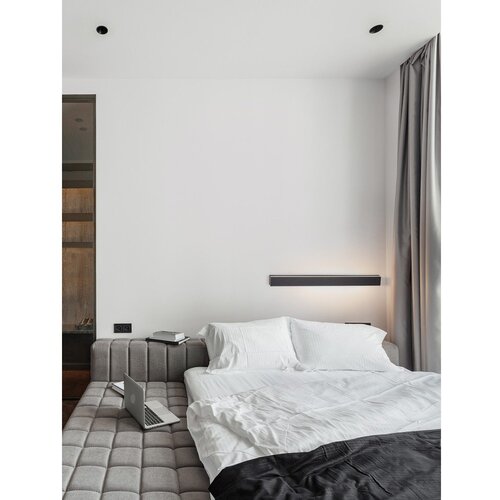 Nova Luce Mat črna aluminijasta LED stenska svetilka Colby &amp;ndash; Slike