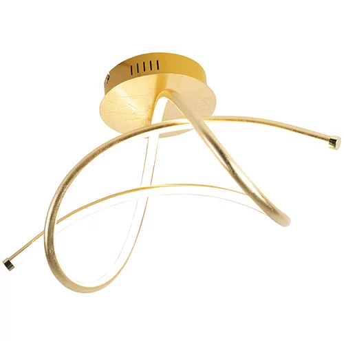Leuchten Direct Dizajn stropna svetilka zlata z LED - Violo