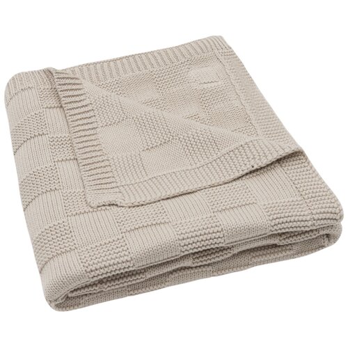 Jollein pletena odejica box knit warm sand Cene