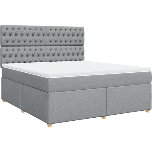 Maison Chic Box spring postelja - Vzmetna postelja z vzmetnico svetlo siva 180x200 cm blago SL11443, (21901795) Cene