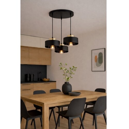  Brilagi - Visilica na sajli 3xE27/60W/230V crna/zlatna Slike