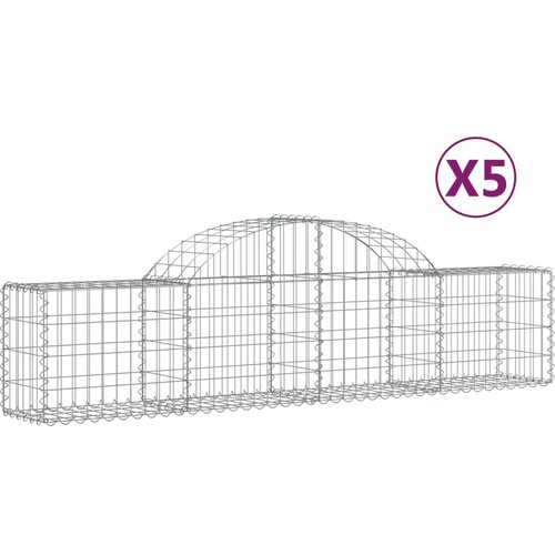 vidaXL Obokane gabion košare 5 kosov 200x30x40/60 cm pocinkano železo, (20757956) Cene