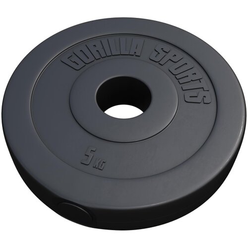 Gorilla Sports plastični olimpijski tegovi (5 kg) Slike