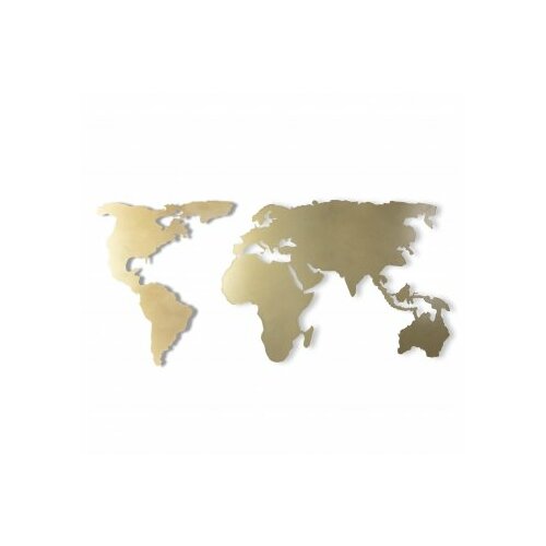 WALLXPERT world map silhouette gold Slike
