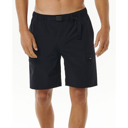 Rip Curl Shorts BOARDWALK BUCKLED CARGO VOLLEY Black Slike