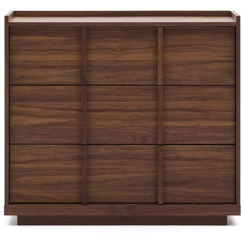 Kave Home Rjava komoda v orehovem dekorju 100x78x50 cm Onix – Cene