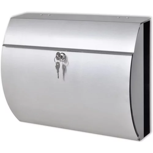 vidaXL Poštanski sandučić od nehrđajućeg čelika