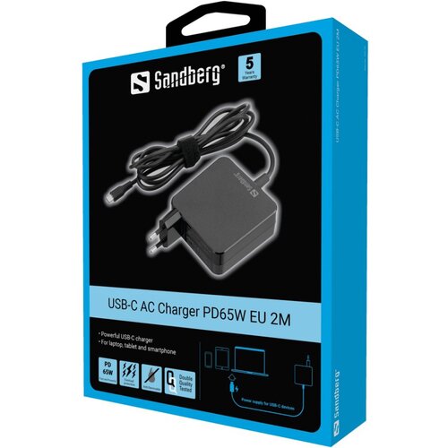 Sandberg USB-C polnilnik PD65W EU 2M Cene