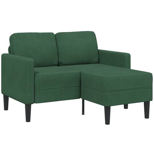 SOFA 2-sjed s ležaljkom u obliku slova L tamno zelena 125 cm Cene