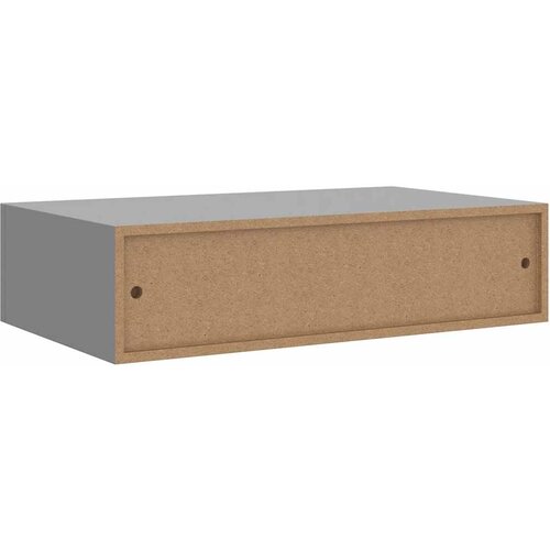  Zidne police s ladicom 2 kom sive 40 x 23,5 x 10 cm MDF Slike