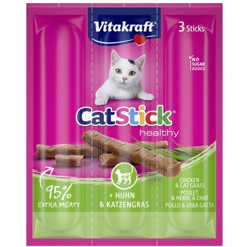 Vitakraft Mačјa grickalica 95% meso + trava za varenje, mačјa grickalica 60g Cene