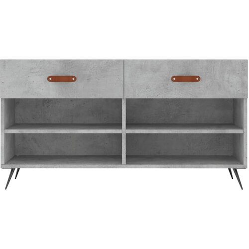  Klupa za cipele siva boja betona 102x35x55 cm konstruirano drvo Slike