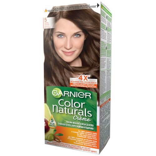 Garnier color naturals creme boja za kosu 5 svetlo smeđa Slike