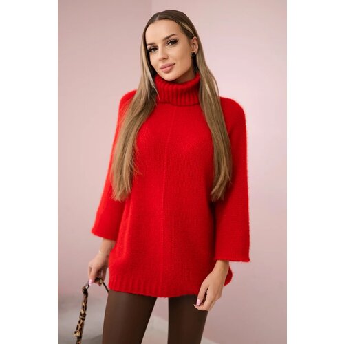 Kesi Włoski V-neck sweater ginger Ingwer red Cene