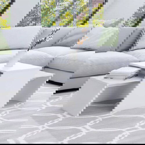 VidaXL Komplet klubskih mizic bel 100x48x40 cm iverna plo&amp;scaron;ča, (20625269) Slike
