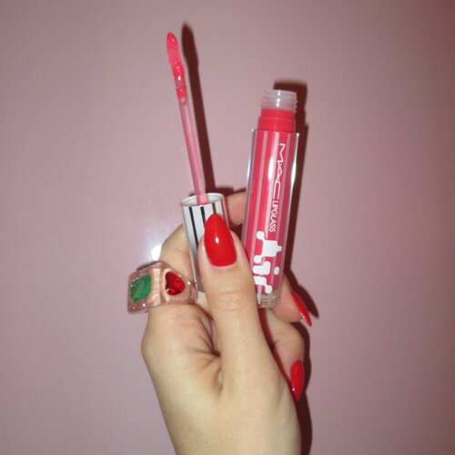 MAC Cosmetics Lipglass Air Mini vlažilni sijaj za ustnice odtenek Spritz 2.6 ml Slike