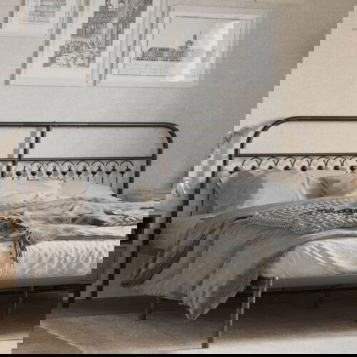 vidaXL Metalno uzglavlje crno 180 cm Cijene