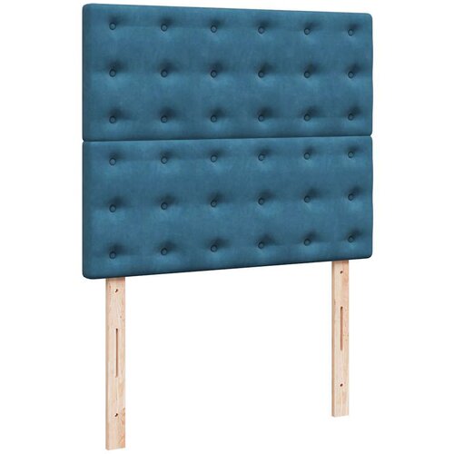 VidaXL okvir za krevet s madracima tamnoplavi 120x190 cm bar&amp;scaron;unasti Slike