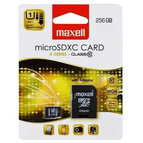 Maxell MICRO SDXC 256GB CLASS 10 + ADAPTER UHS-1 Cene