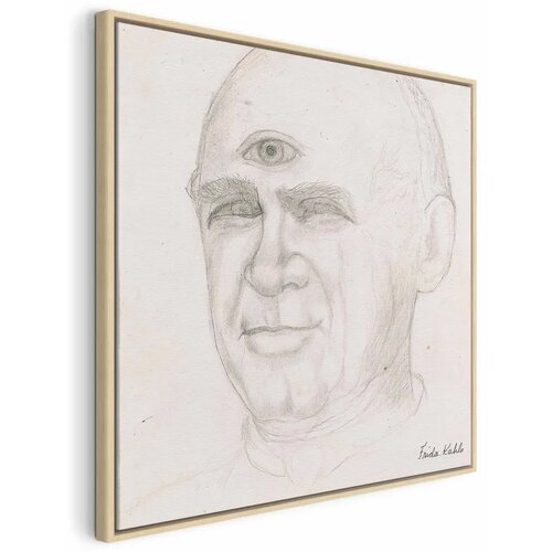  Slika - Frida Kahlo &ndash; Portrait of Nacho Aguirre 80x80 U prirodnom drvenom okviru Cijene
