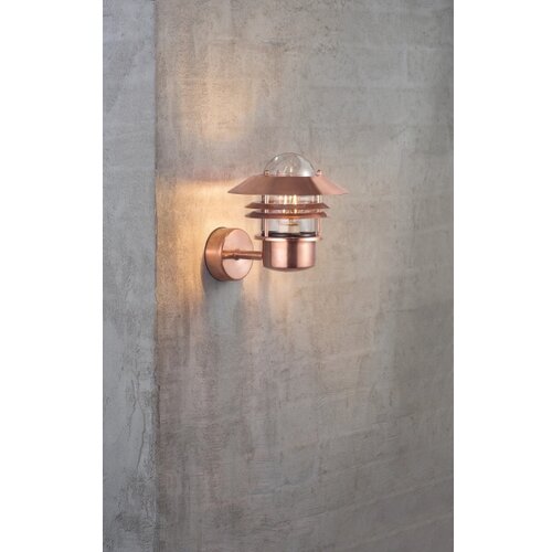 Nordlux Spolja&amp;scaron;nja zidna lampa BLOKHUS 1xE27/60W/230V IP54 bakrena Slike