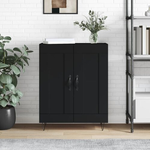 VidaXL Komoda črna 69,5x34x90 cm inženirski les Slike