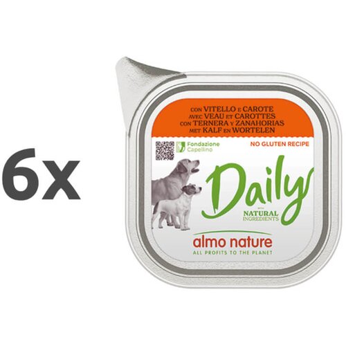 Almo Nature Daily - teletina in korenje - 100 g 6 x 100 g Cene