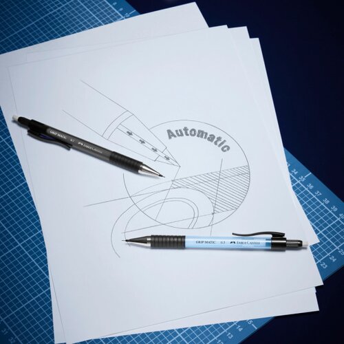 Faber-Castell Faber-Castell: Grip Matic grafitno polnilno svinčnik z 0,5mm konico v temno modri barvi Cene