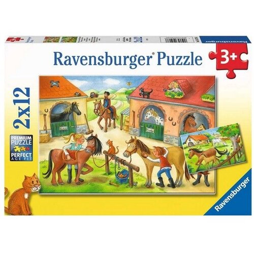 Ravensburger puzzle - Odmor na ergeli - 2x12 delova Cene
