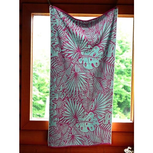  Pe&amp;scaron;kir od 100% pamuka &amp;ndash; 86x160 cm A45 Pink Palma ( VLK000668-pinkpalma ) Slike