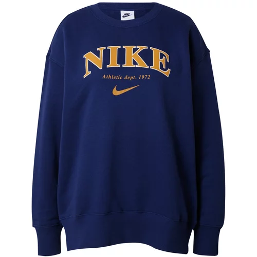 Nike Sportswear Sweater majica mornarsko plava / svijetlonarančasta / bijela
