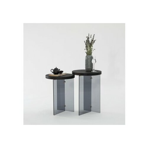 HANAH HOME set stolova serenity 2 anthracite dark grey Slike