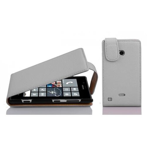 Cadorabo Ohi&scaron;je, združljivo z Nokia Lumia 720 v snežno bela - Za&scaron;čitni ovitek v obliki flipa iz teksturiranega umetnega usnja, (20551364) Cene