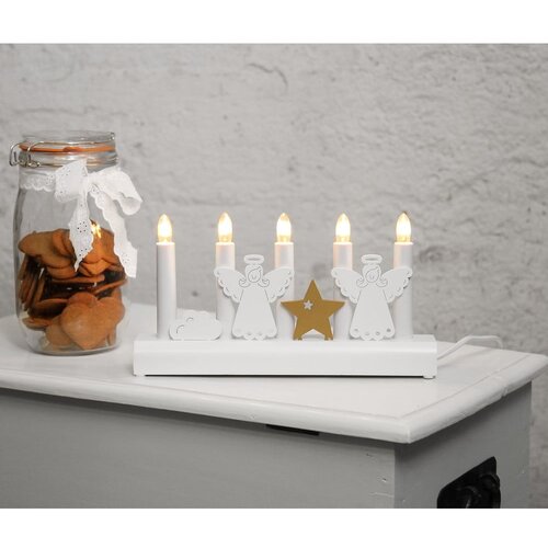 Star Trading Bel svečnik Angels, višina 15 cm Cene