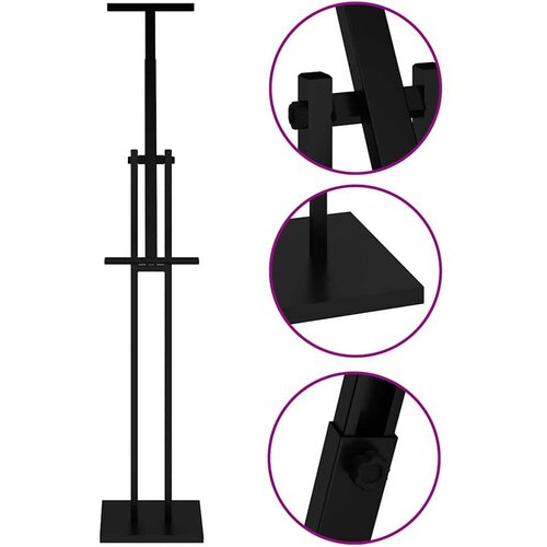  Stalci za sajmove Crna 26 5 x 26 5 x 127 cm Čelik Slike