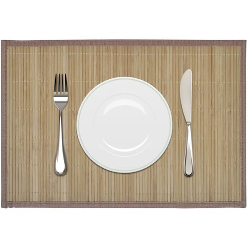 VidaXL 242108 6 Bamboo Placemats 30 x 45 cm Brown Slike