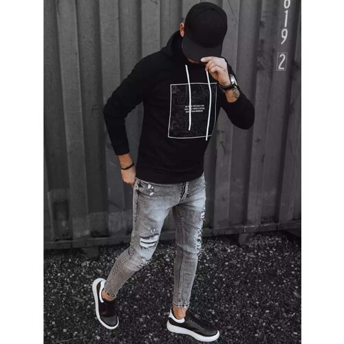DStreet men's black sweatshirt BX5467 Slike