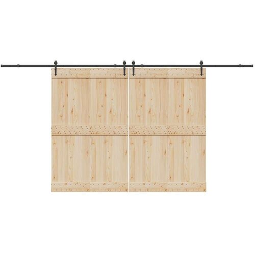  Komplet opreme za drsna vrata 427 cm jeklo črne barve, (22046861) Slike