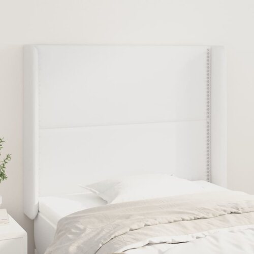 vidaXL Vzglavje z ušesi belo 93x16x118/128 cm umetno usnje Cene