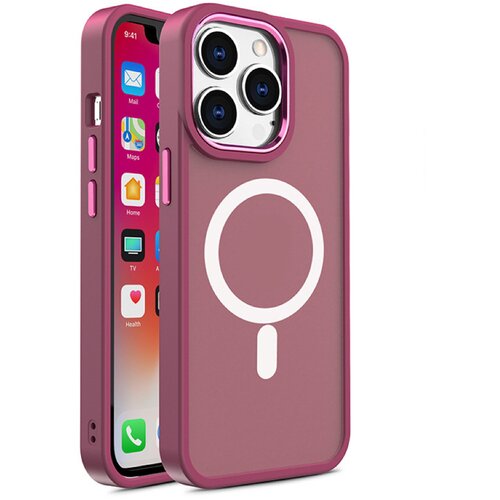 HURTEL Magnetni ovitek z MagSafe za iPhone 15, bordo luknje za vrvico, (21522488) Cene